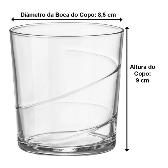 Copo 350ml Bodeguita Negroni Em Vidro Bormioli Luigi